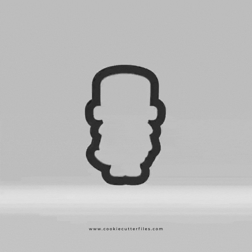 Frankenstein Inspired Halloween Blue Heeler Dog Cookie Cutter STL Files