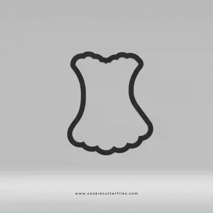 One Piece Suit Bachelorette Red Lingerie Cookie Cutter STL Files