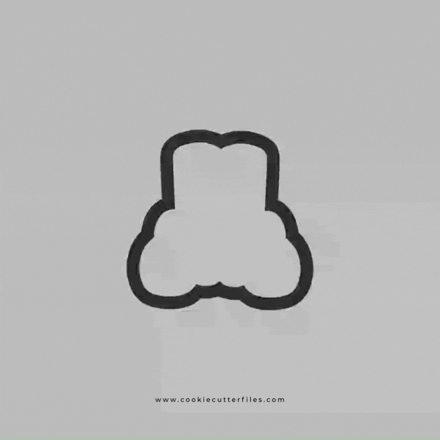 Pretty Christmas Feet Cookie Cutter STL Files
