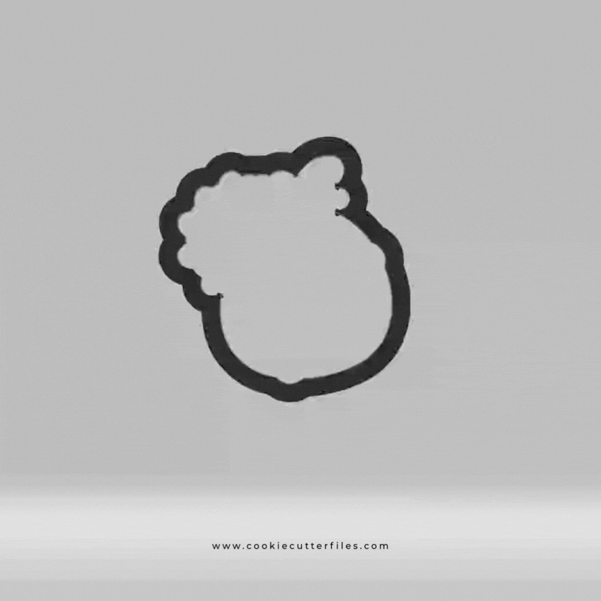 Flower Thanksgiving Turkey Faces Cookie Cutter STL Files