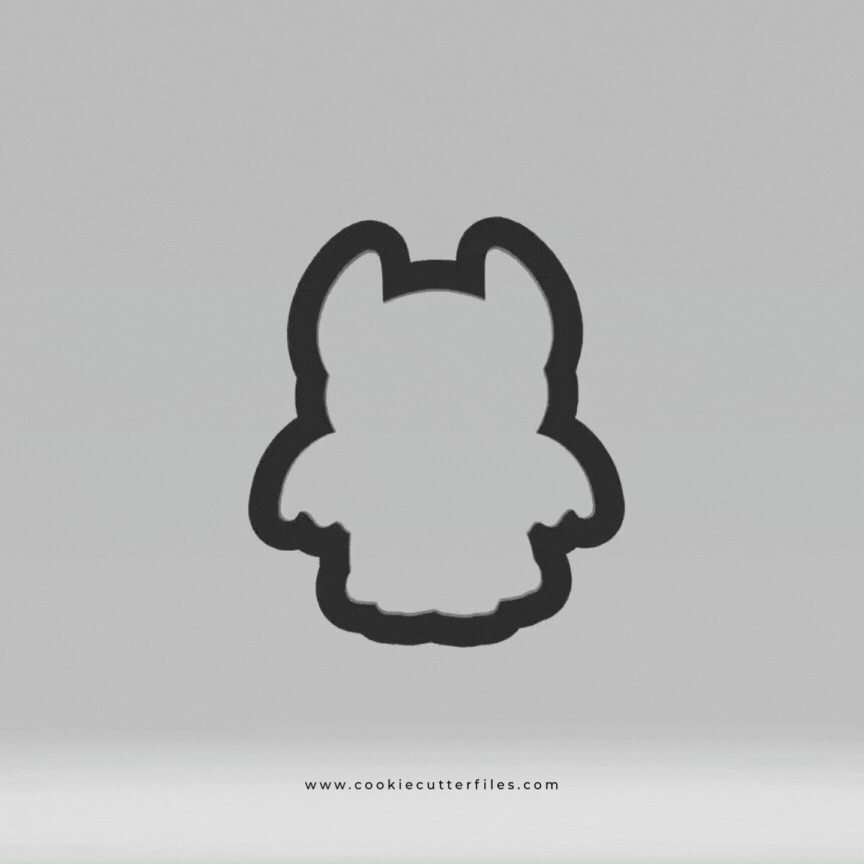 Black Teethless Dragon Inspired Cookie Cutter STL Files