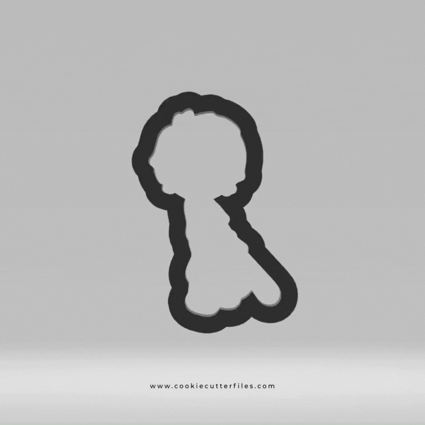 Batter Boy Baseball Kids Cookie Cutter STL Files