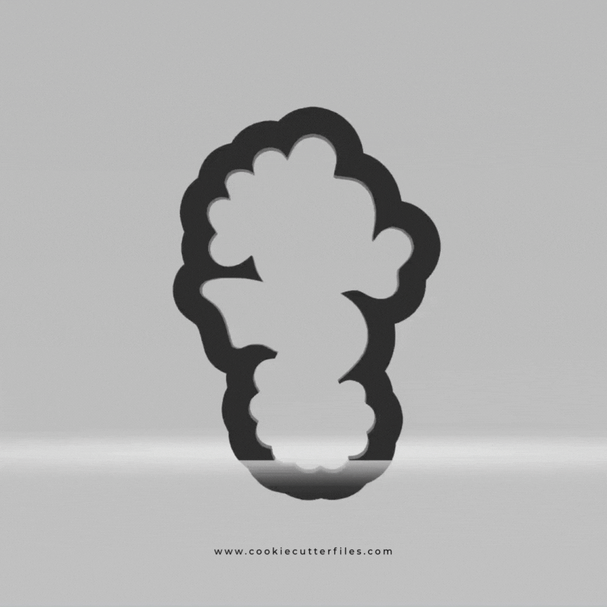 Seahorse Vampire Mermaid Cookie Cutter STL Files