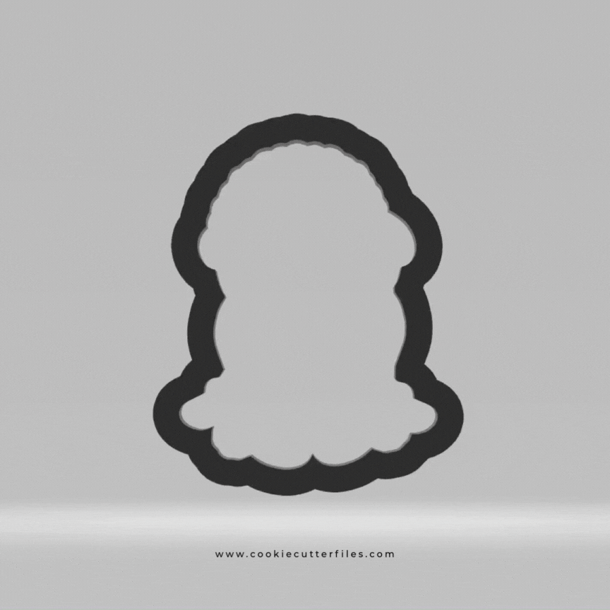 Girl Sitting Eskimo Kids Cookie Cutter STL Files