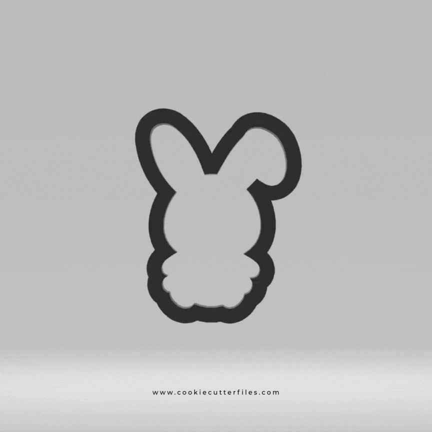 Adorable Baby Easter Bunny Cookie Cutter STL Files