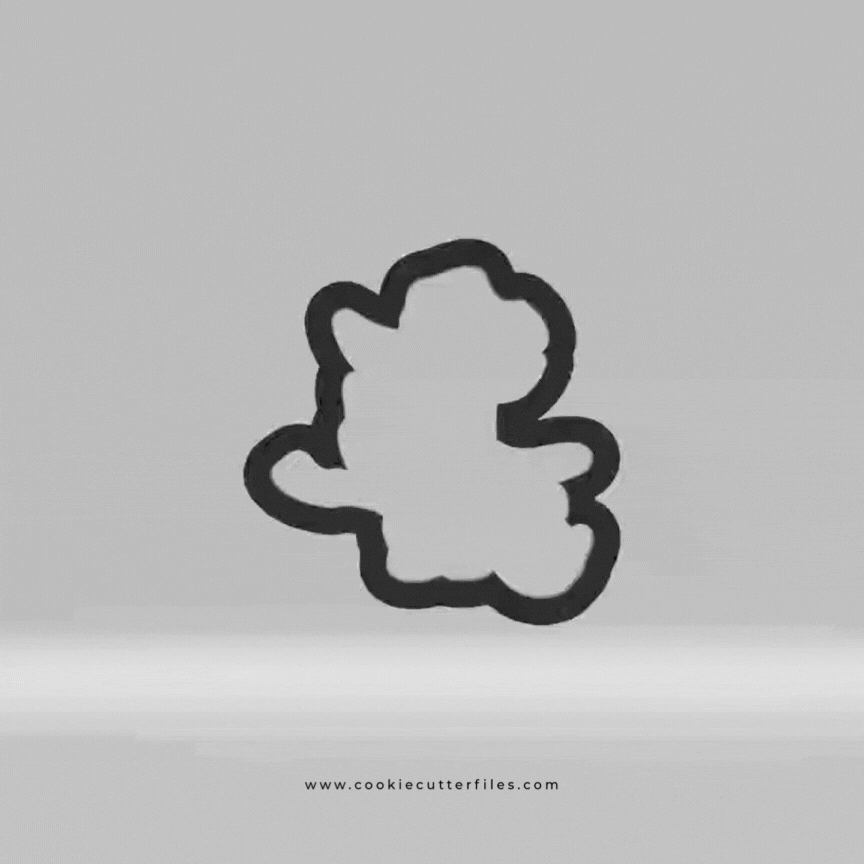 Witch Broom Inspired Halloween Blue Heeler Dog Cookie Cutter STL Files