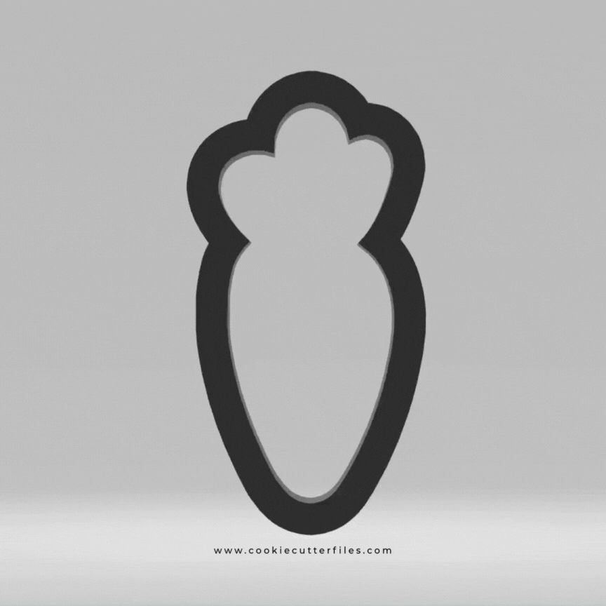Carrot Happy Easter Sheep Cookie Cutter STL Files