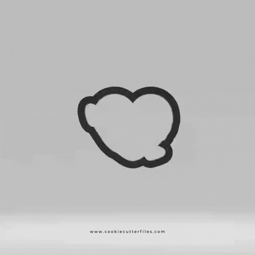 Mummy Halloween Hearts Cookie Cutter STL Files
