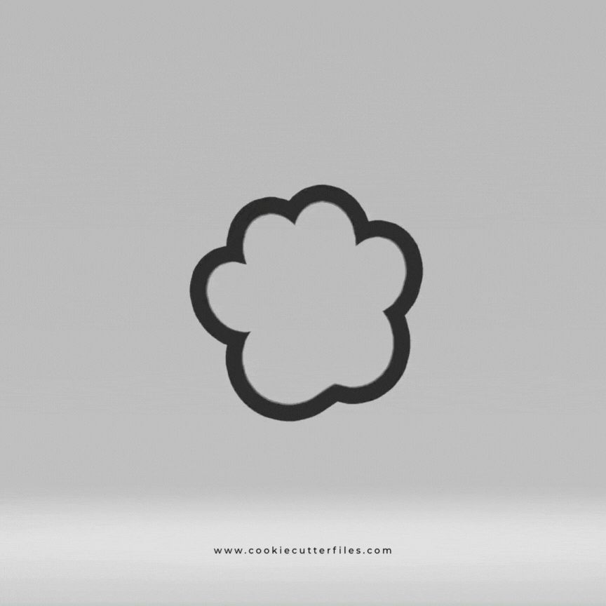 Paw Print Puppy Dog Cookie Cutter STL Files