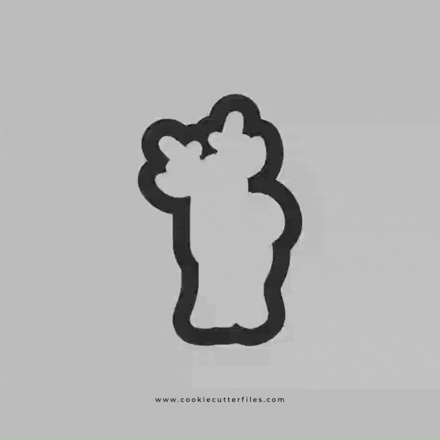 Deer Christmas Winter Gnomes Cookie Cutter STL Files