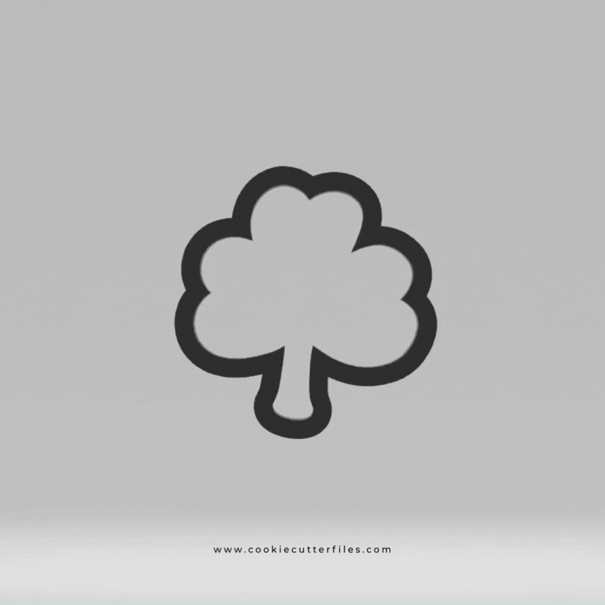 Three Leaf Clover Lucky Charms Cookie Cutter STL Files