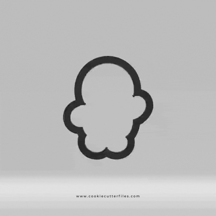 Gingerbread Wave Gingerbread Babies Cookie Cutter STL Files