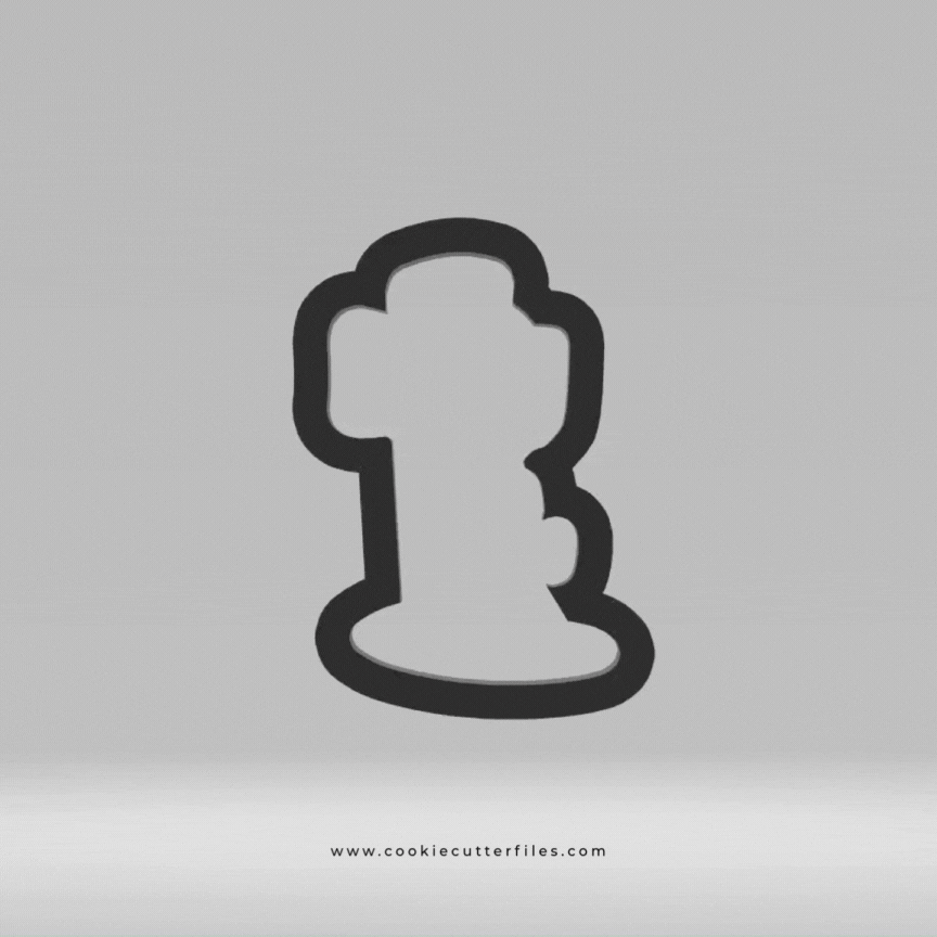 Cross Gun Tribute Memorial Day Cookie Cutter STL Files