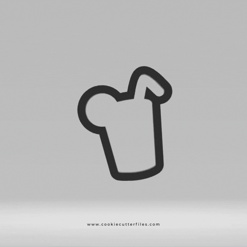Lemonade Glass Backyard Bbq Cookie Cutter STL Files