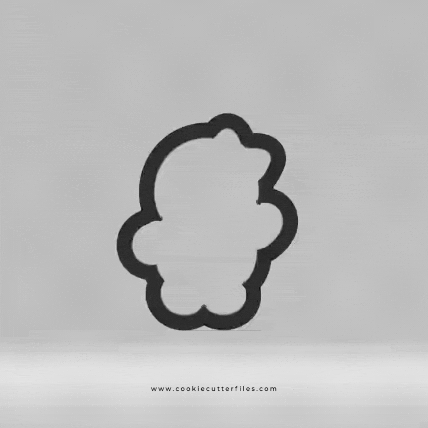 Gingerbread Girl Bow Gingerbread Babies Cookie Cutter STL Files