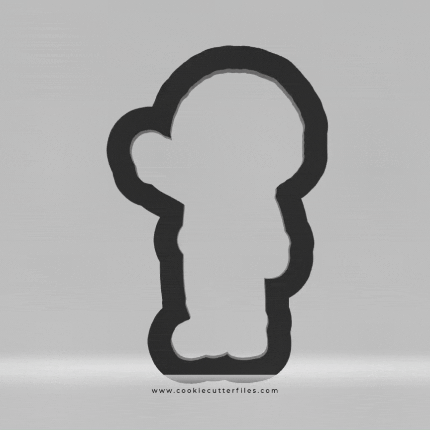 Boy Standing Waving Eskimo Kids Cookie Cutter STL Files