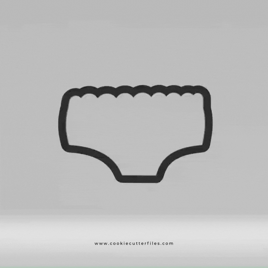 Hipster Undies Bachelorette Red Lingerie Cookie Cutter STL Files