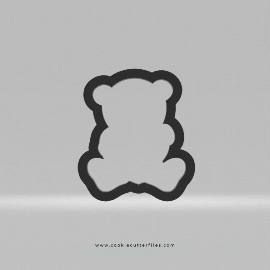 Teddy Bear Valentine Gifts Cookie Cutter STL Files
