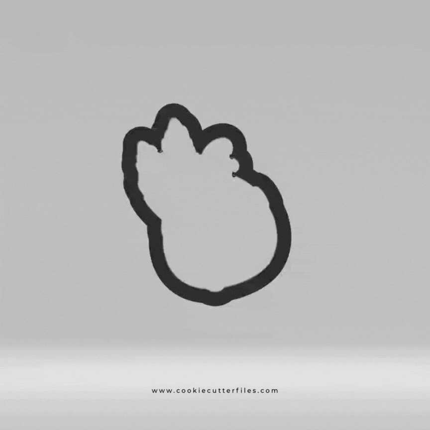 Feathers Thanksgiving Turkey Faces Cookie Cutter STL Files