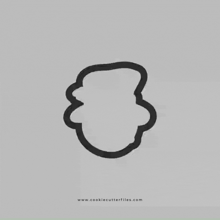 Snowman Christmas Faces Cookie Cutter STL Files