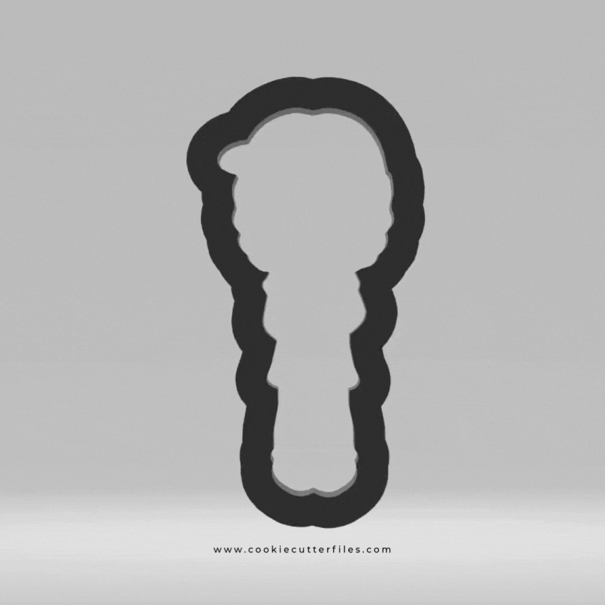 Girl Standing Earth Day Hero Cookie Cutter STL Files