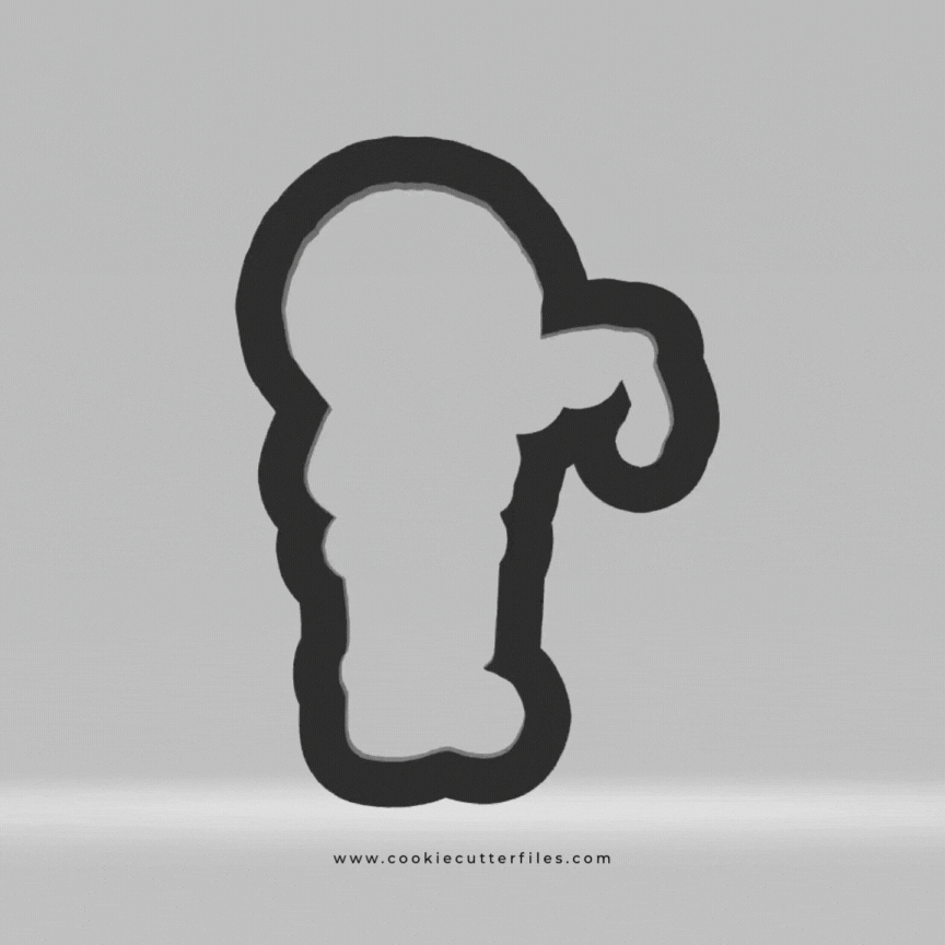 Boy Standing Fishing Eskimo Kids Cookie Cutter STL Files
