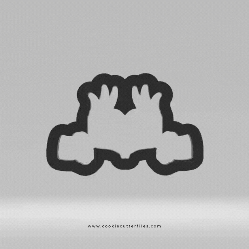 Heart Hands Inspired Grinchymas Cookie Cutter STL Files