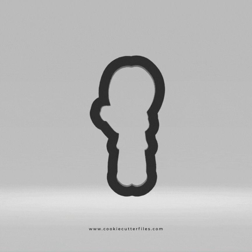 Girl Water Gun Two Water Play Fun Cookie Cutter STL Files