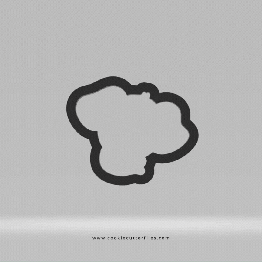 Elephant Animal Face Cookie Cutter STL Files