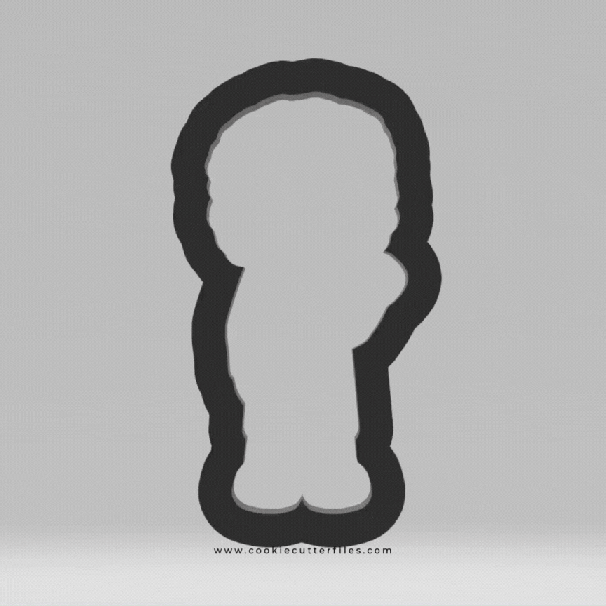 Boy Two Scientist Kids Cookie Cutter STL Files