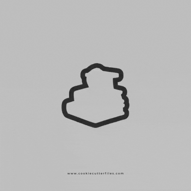 Cap Books Graduation Cookie Cutter STL Files