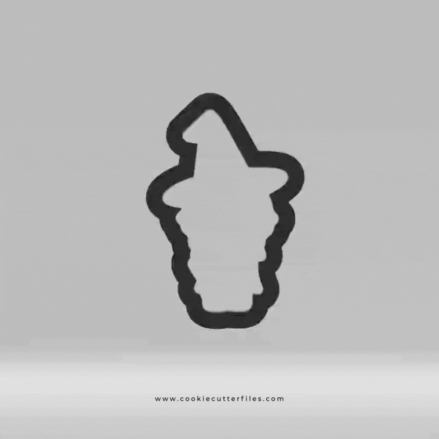 Witch Inspired Halloween Blue Heeler Dog Cookie Cutter STL Files