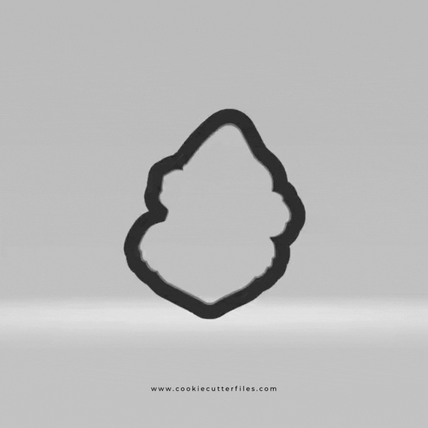 Pointy Hat Grin Inspired Grinchymas Cookie Cutter STL Files