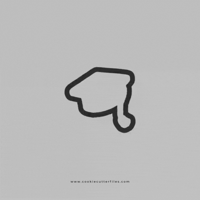 Cap Graduation Cookie Cutter STL Files