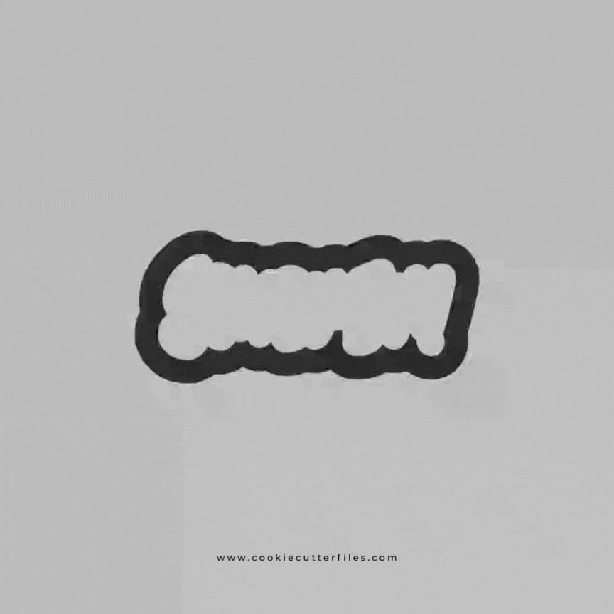 Typograhpy Inspired Mystery Dog Crew Cookie Cutter STL Files