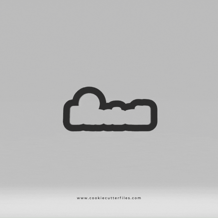 Typography Baseball Kids Cookie Cutter STL Files