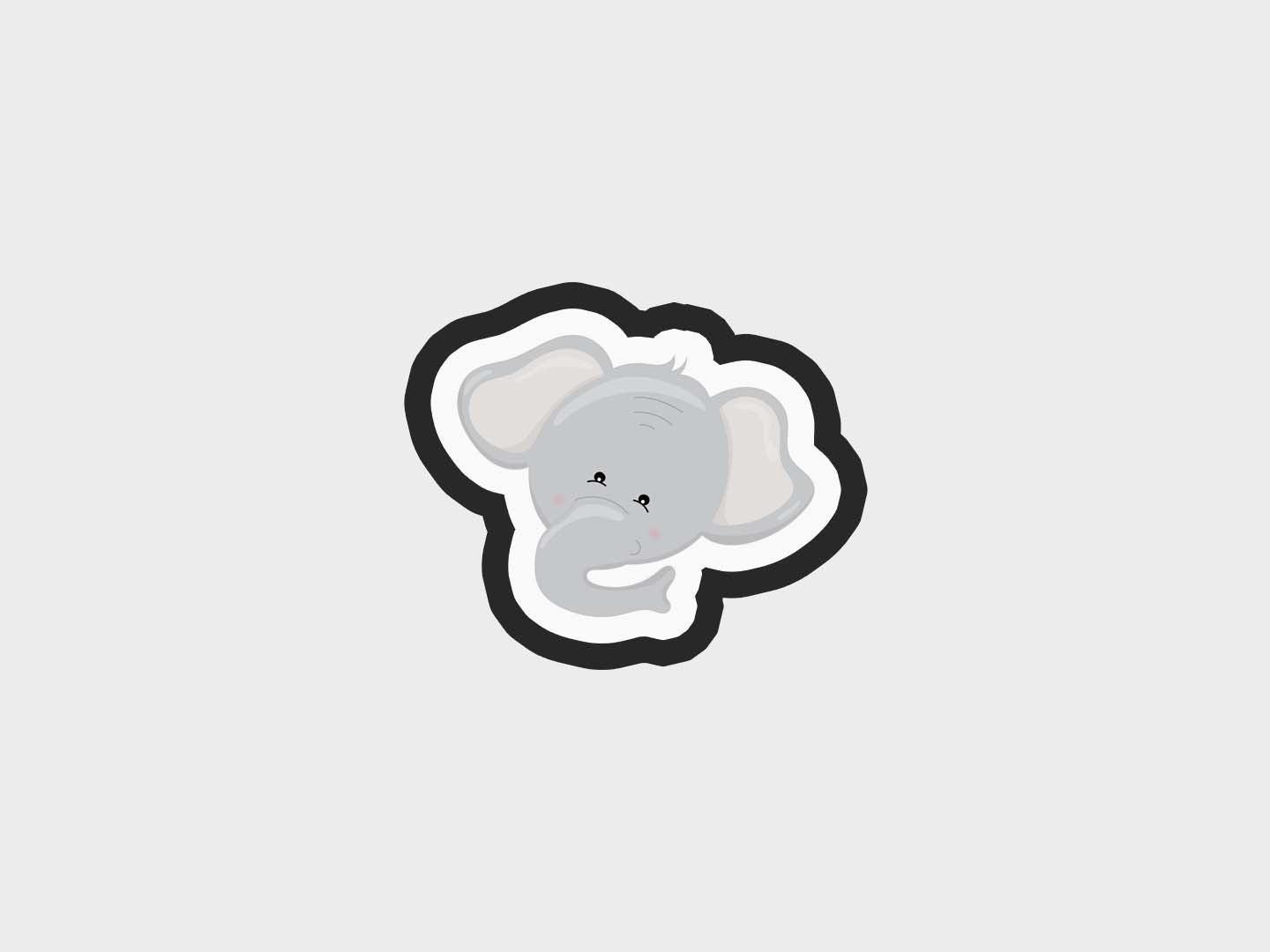 Elephant Animal Face Cookie Cutter STL Files