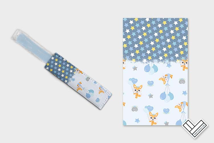 Baby Fox Blue 1108 Ice Pop Digital Sublimation Design