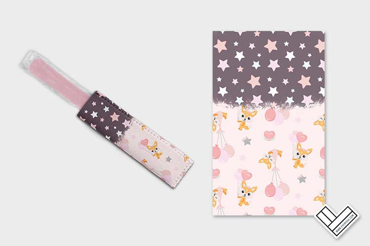Baby Fox Pink 1108 Ice Pop Digital Sublimation Design