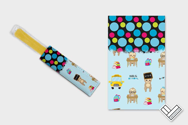 Back To School Sloths 0112 Ice Pop Digital Sublimation Design
