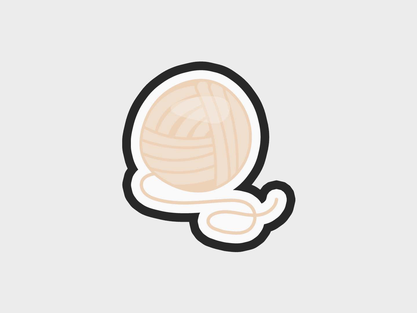 Beige Yarn Ball Knitting Girl Cookie Cutter STL Files