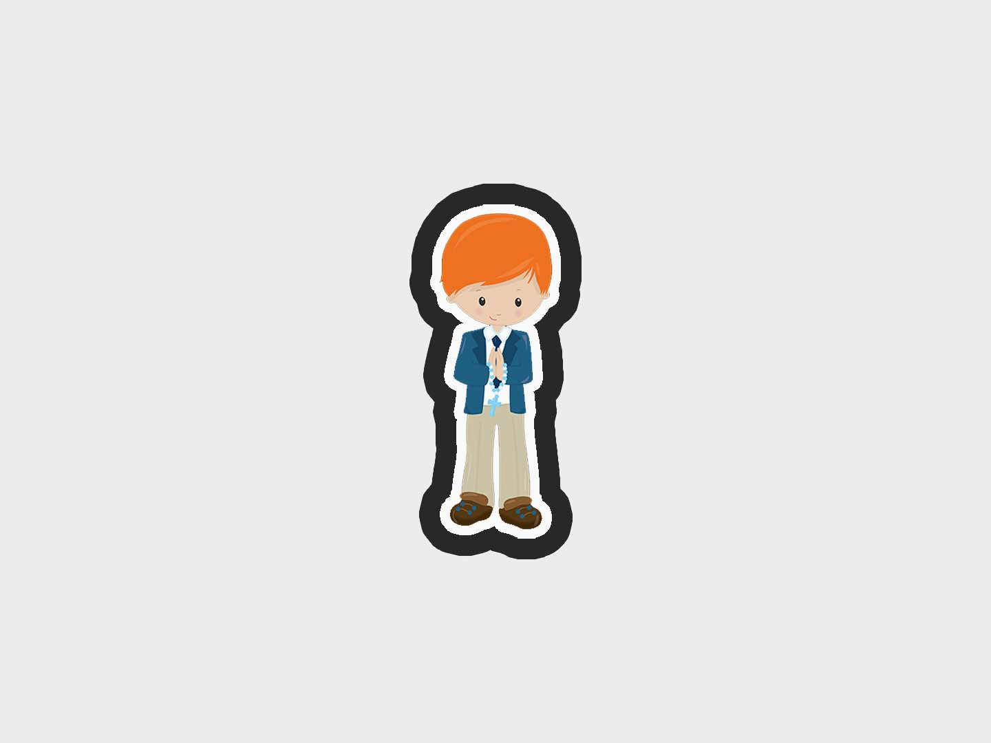 Boy First Communion Cookie Cutter STL Files