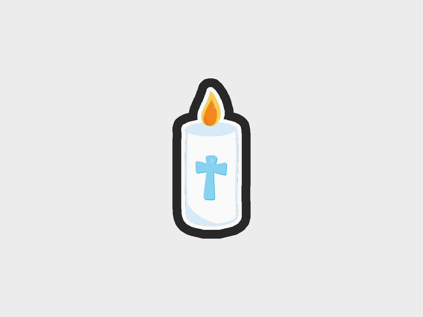 Candle First Communion Cookie Cutter STL Files