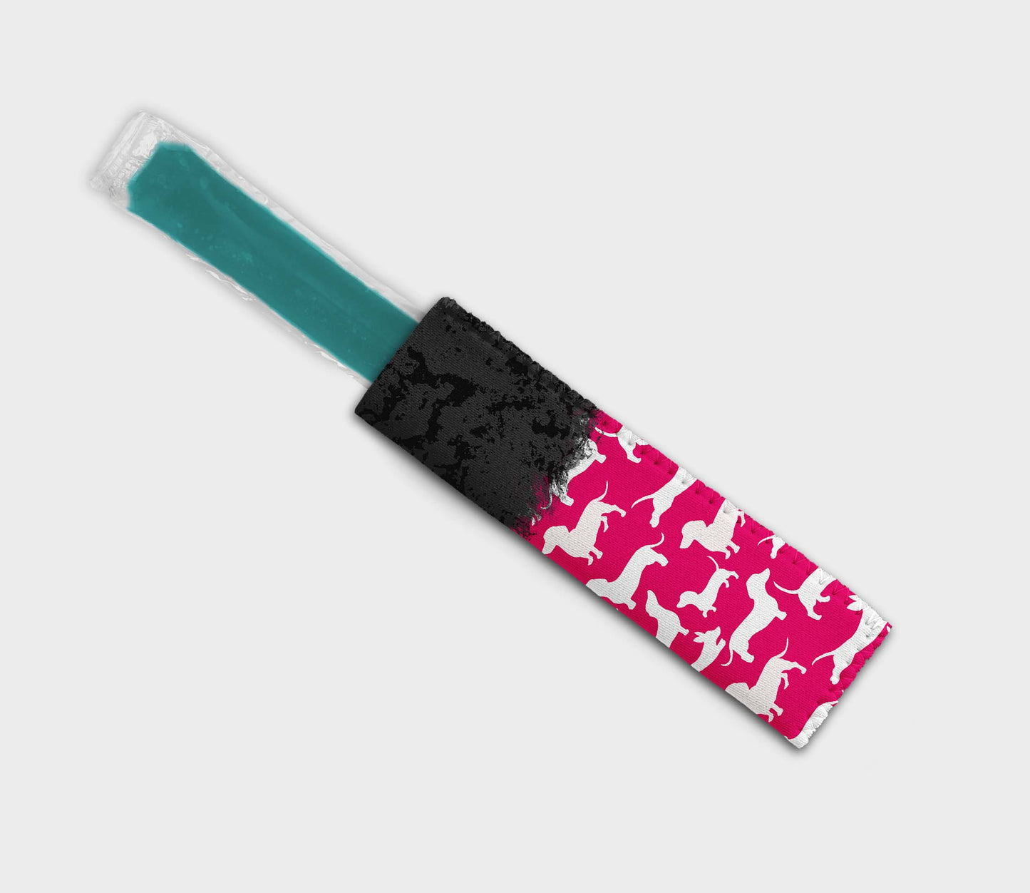 Dachshund Solid Black Pink Ice Pop Digital Sublimation Design