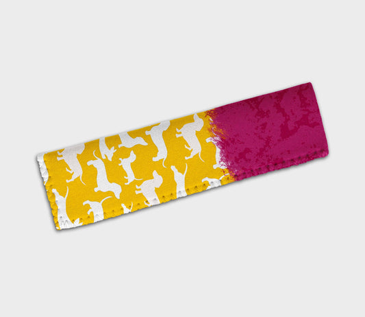 Dachshund Solid Pink Yellow Ice Pop Digital Sublimation Design