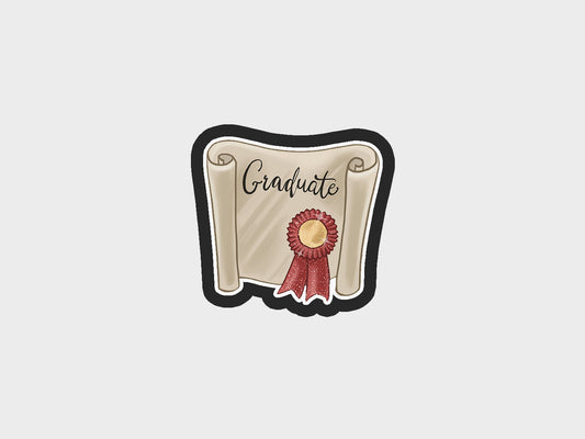 Diploma Opened Graduation Cookie Cutter STL Files