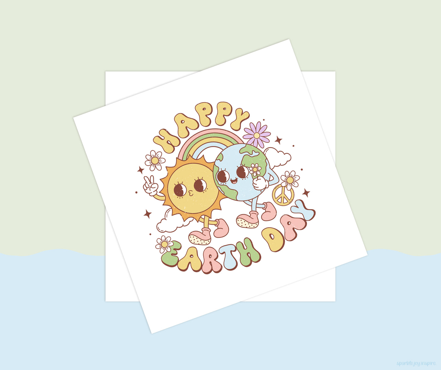 Happy Earth Day Earth Day Vibes Sublimation Transfer Print