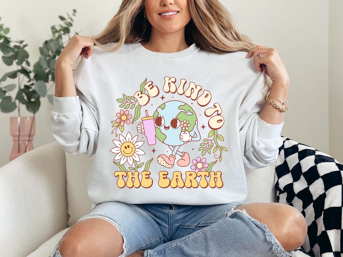 Be Kind To Earth Earth Day Vibes DTF Transfer Print