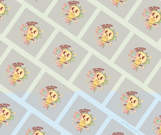 Use Green Energy Earth Day Vibes DTF Transfer Print