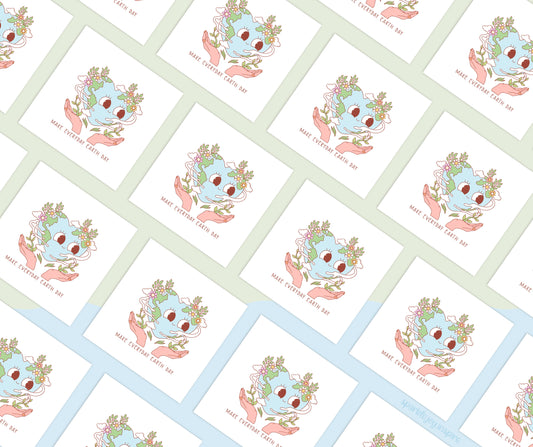 Make Everyday Earth Day Earth Day Vibes Sublimation Transfer Print